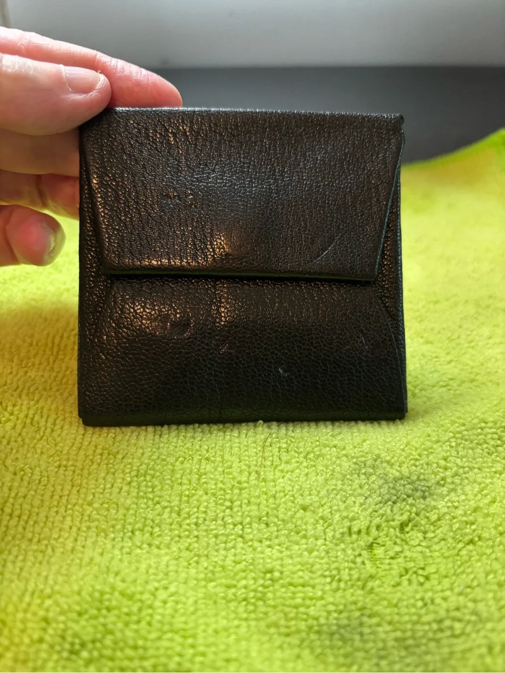 Hermès Bastia Coin Purse - Noir (Black) Epsom/Chèvre Leather - GUC